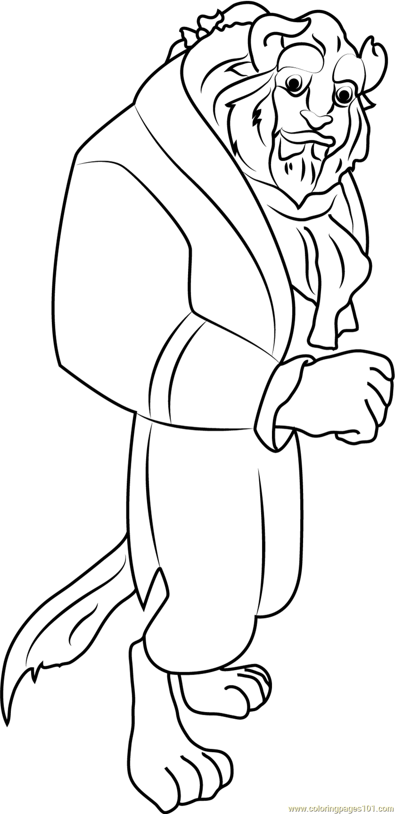 800x1647 Character Beast Coloring Page