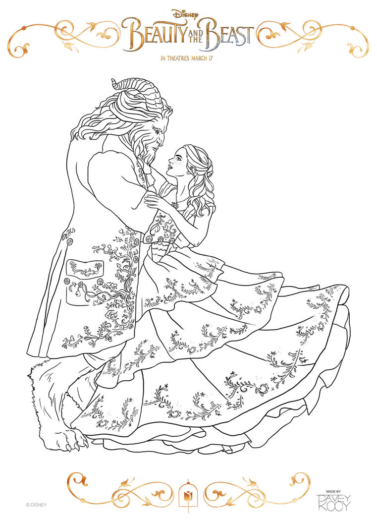 761x1051 Crammed The New Beauty And Beast Coloring Pages 4309
