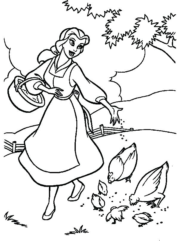 600x810 Top Beauty And The Beast Coloring Pages Free Coloring Page Disney