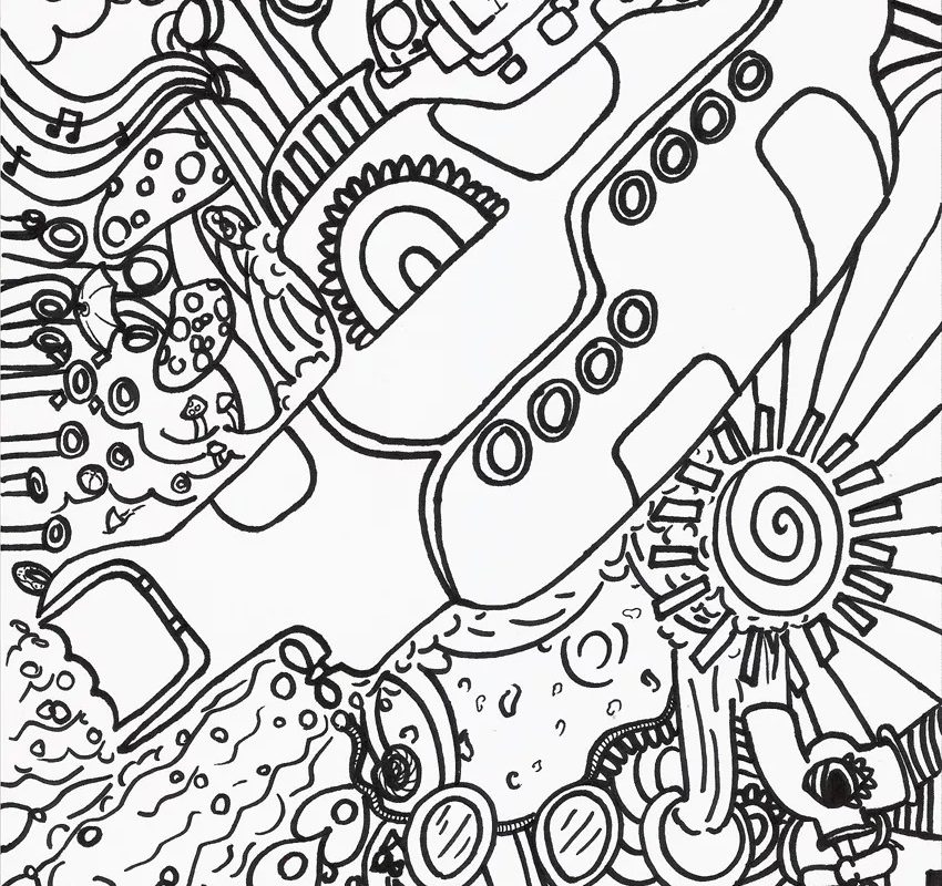 850x800 Beatles Yellow Submarine Coloring Page Many Interesting Pages