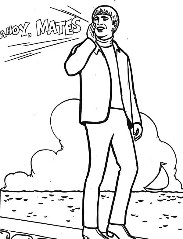 600x782 The Beatles John Lennon Calling His Mate Coloring Pages Batch