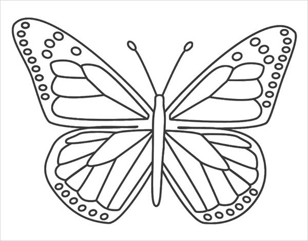 600x470 Pretty Butterfly Coloring Pages
