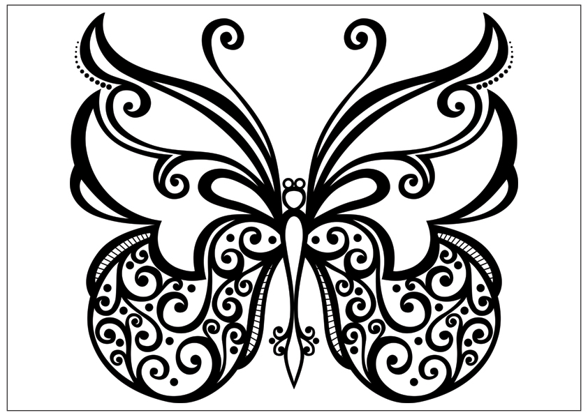 842x595 Printable Fun Butterfly Coloring Pages For Kids