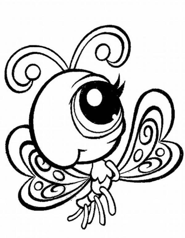 600x770 Beautiful Butterfly Coloring Pages Little Pet Shop Beautiful