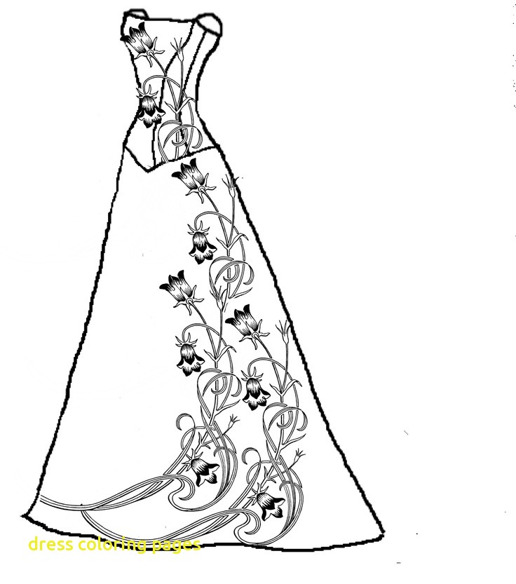 736x833 Pretty Dresses Coloring Pages Dress Coloring Pages With Beautiful