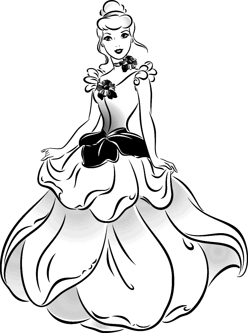1016x1364 Beautiful Dress Cinderella Coloring Pages