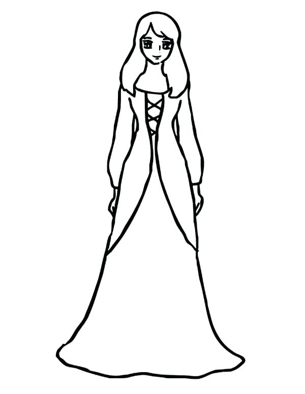600x775 Wedding Dress Coloring Pages
