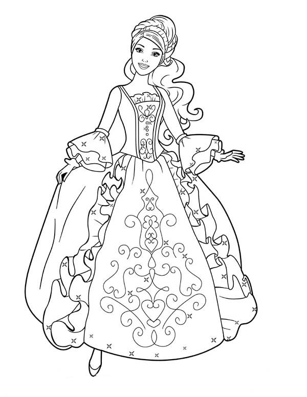 600x776 Beautiful Dress Coloring Pages Aramina In Beautiful Ball Dress