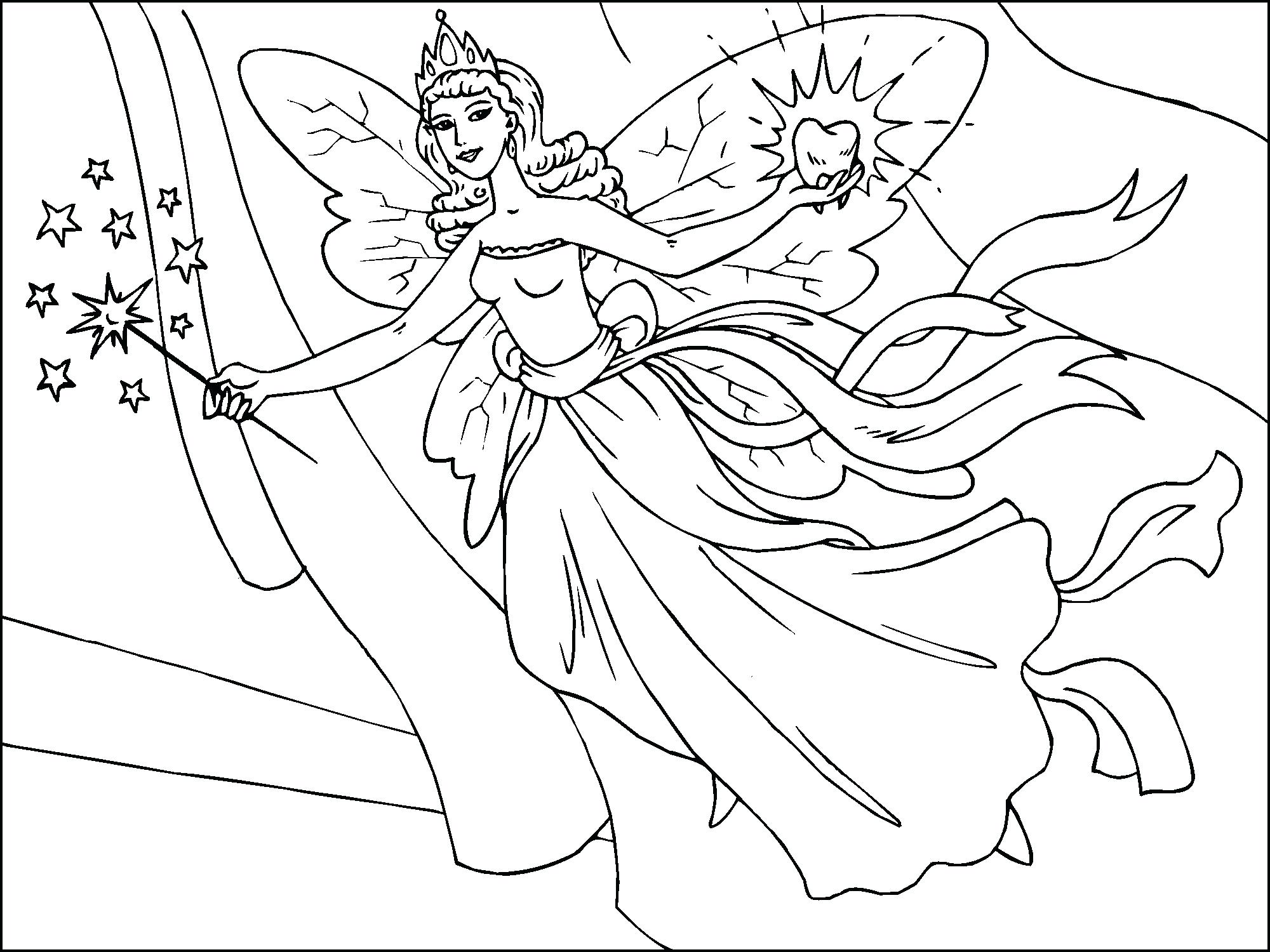 2000x1500 Coloring Pages ~ Fairies Coloring Pages Beautiful Fairy Fawn