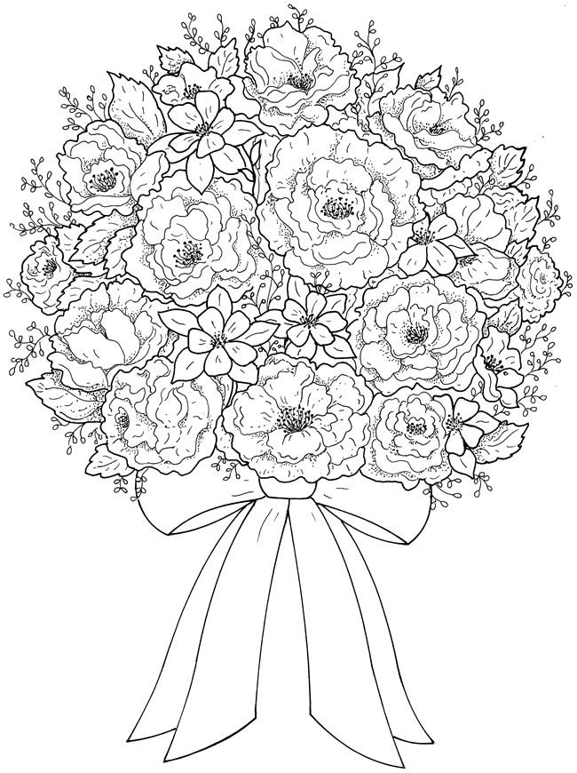 650x870 2569 Best Flower Coloring Images On Colouring Pages