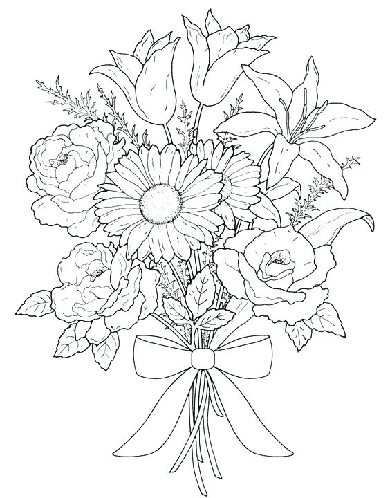 564x720 Beautiful Flower Coloring Pages Beautiful Flower Coloring Pages