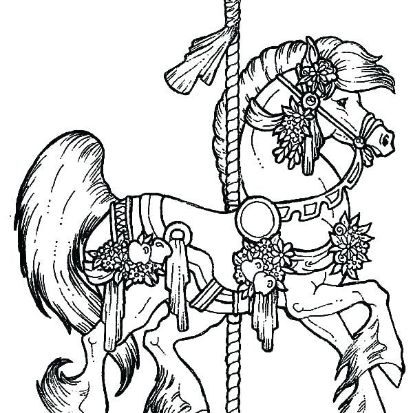 600x600 Beautiful Horse Coloring Pages Horse With Beautiful Mane In Horses