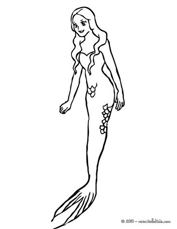Beautiful Mermaid Coloring Pages 364x470 Beautiful Mermaid Coloring Pages