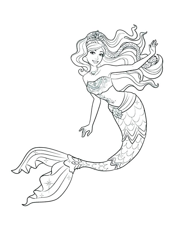 Printable Mermaid Coloring Pages 600x834 Printable Mermaid Coloring Pages