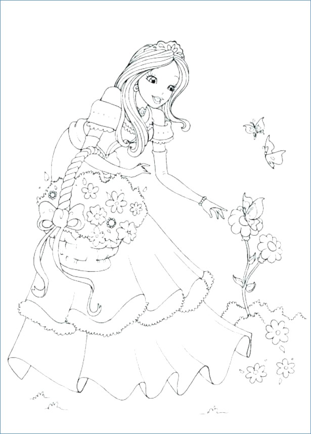 615x858 Beautiful Princess Jasmine Coloring Pages