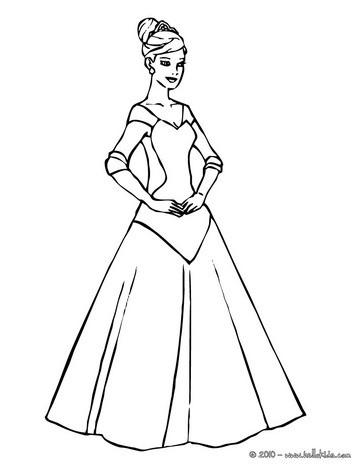 364x470 Beautiful Princess Coloring Pages