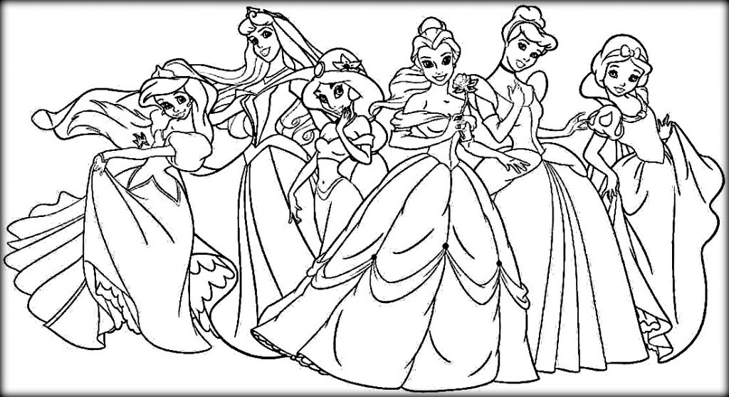 1024x558 Disney Princess Coloring Pages To Print Free