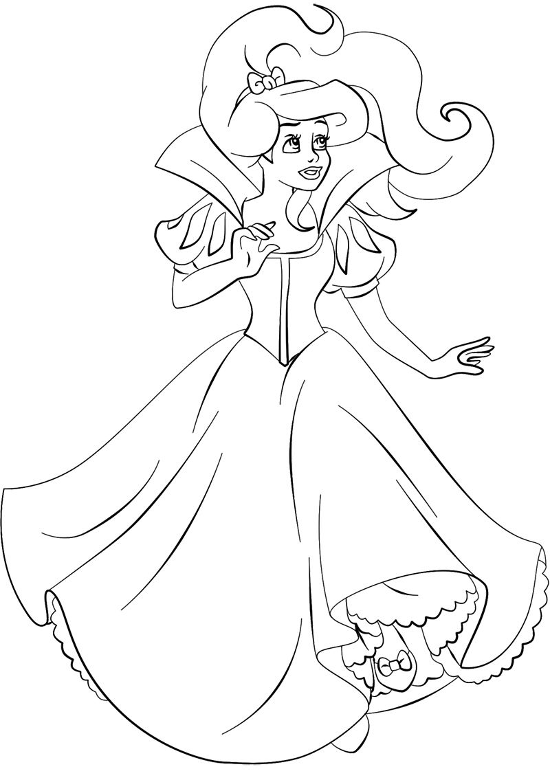 800x1135 Beautiful Princess Ariel Coloring Page Coloring Pages