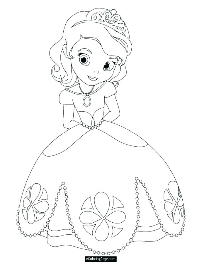689x892 Beautiful Princess Coloring Pages Printable Print Medi