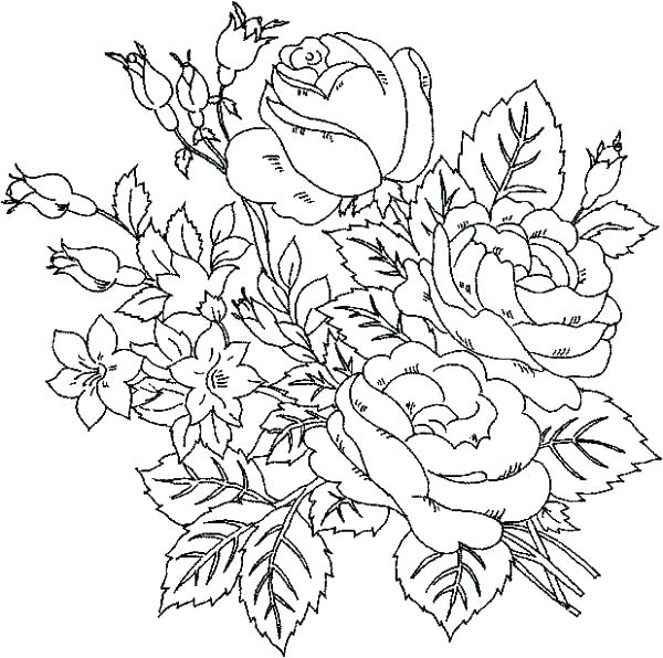 Flower Printable Coloring Pages Flowers Coloring Pages Printable 600x596 Flower Printable Coloring Pages Flowers Coloring Pages Printable