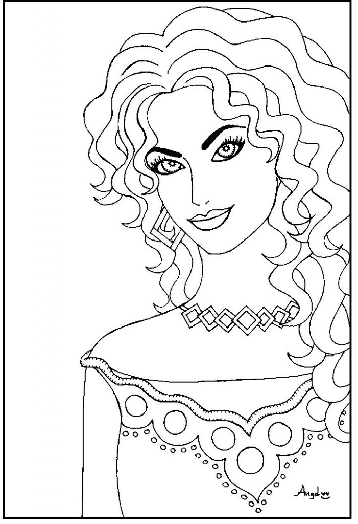 701x1024 Printable Beautiful Woman Coloring Pages For Print And Download