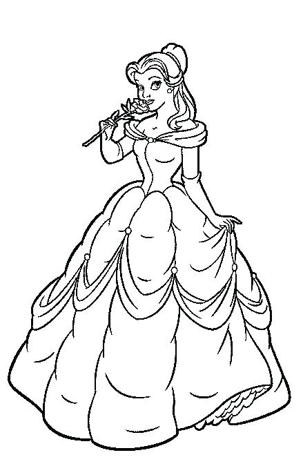 439x688 Beauty And The Beast Colouring Pages Disney Printable Coloring