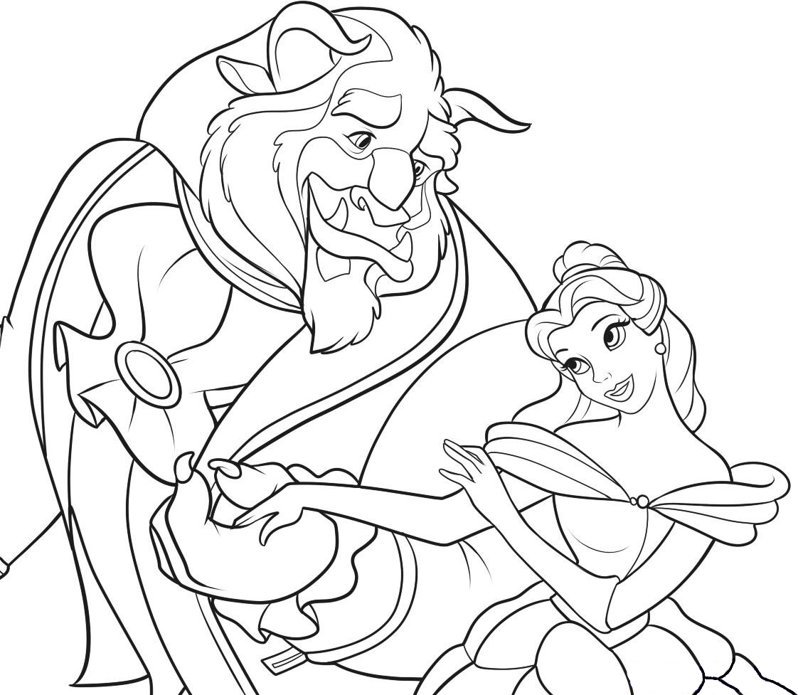 1122x977 Craftoholic Beauty Amp The Beast Coloring Pages