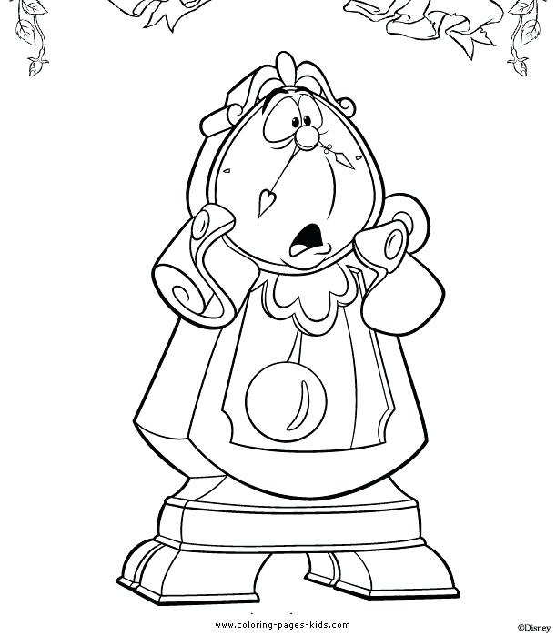 611x699 Disney Beauty And The Beast Coloring Pages To Print Together