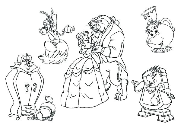 Beauty And The Beast Coloring Page Beauty And The Beast Coloring 600x424 Beauty And The Beast Coloring Page Beauty And The Beast Coloring