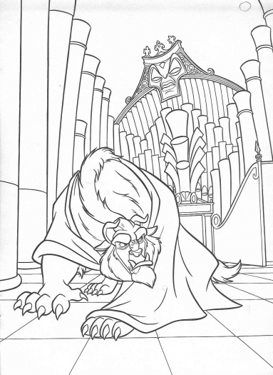 383x525 Beauty And The Beast Enchanted Christmas Coloring Pages Bgcentrum