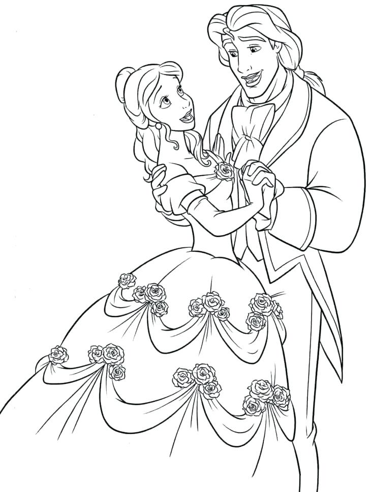 728x969 Beauty And The Beast Enchanted Christmas Coloring Pages Also