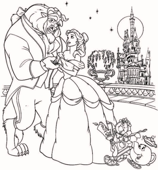 Beauty And The Beast Colouring Pictures Ideas Beauty And The Beast 530x571 Beauty And The Beast Colouring Pictures Ideas Beauty And The Beast