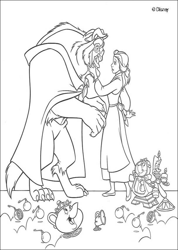 Beauty And The Beast Coloring Pages 607x850 Beauty And The Beast Coloring Pages