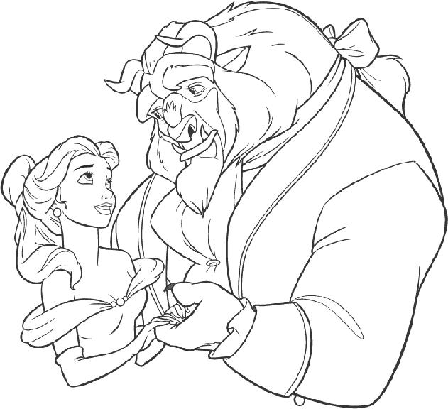 Disney Beauty And The Beast Coloring Page 631x576 Disney Beauty And The Beast Coloring Page