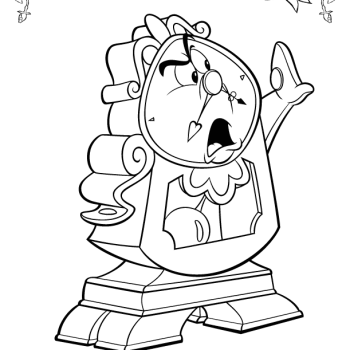 Disney Clock Character Beauty And The Beast Coloring Pages 350x350 Disney Clock Character Beauty And The Beast Coloring Pages