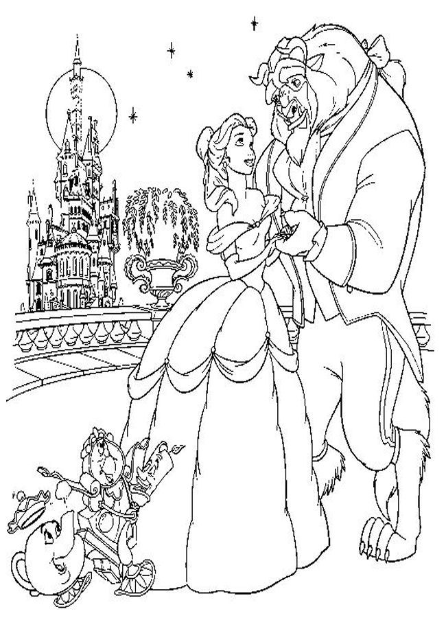 Disney Beauty The Beast Coloring Pages 18 Disney Beauty 650x900 Disney Beauty The Beast Coloring Pages 18 Disney Beauty