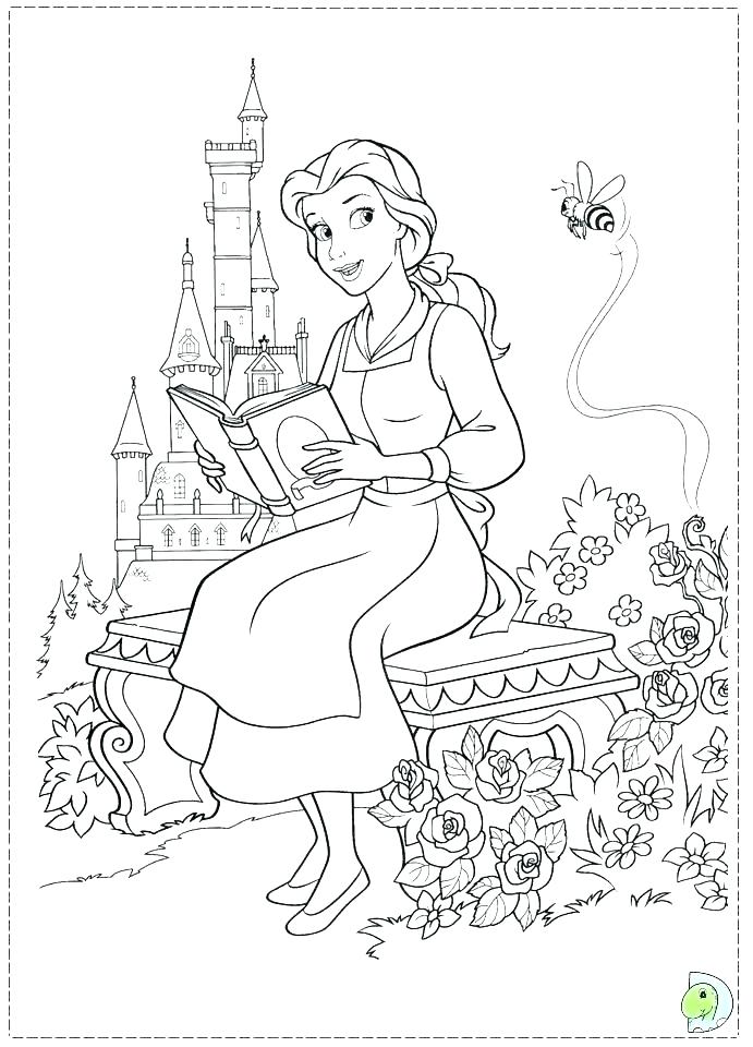 691x960 Belle Beauty And The Beast Coloring Pages Coloring Pages Belle