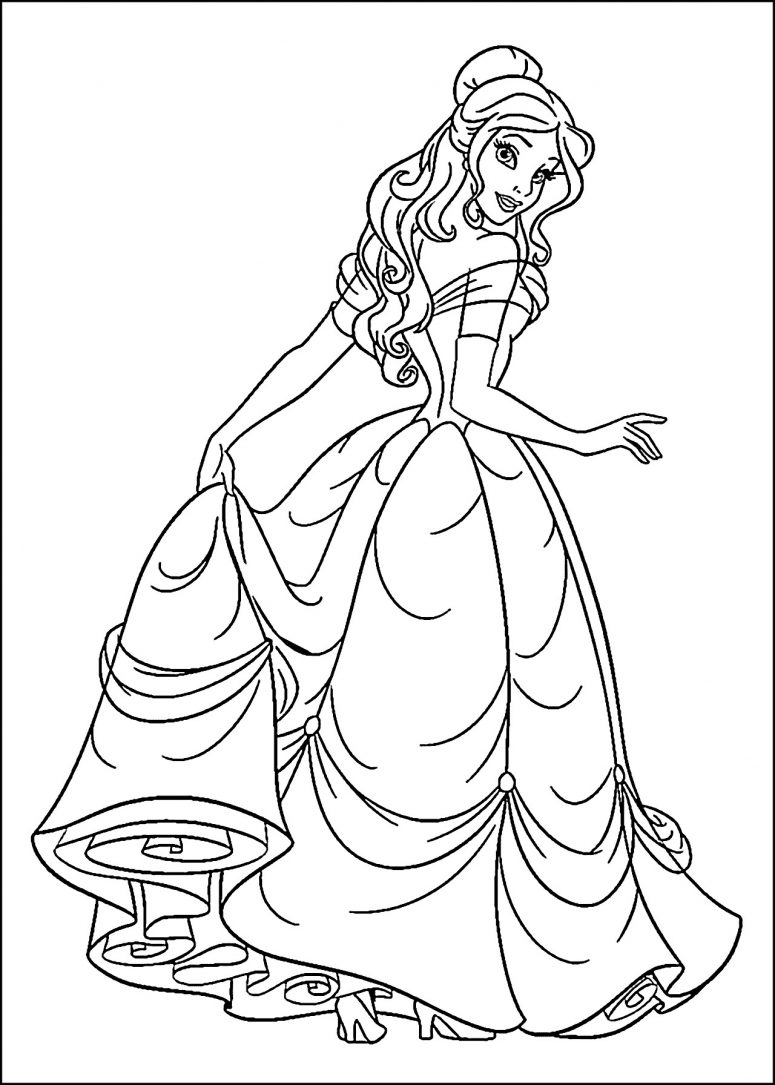 775x1085 Beauty And The Beast Coloring Pages Free Printable Coloring Page