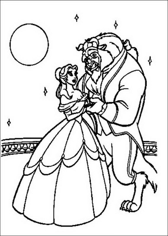 Free Beauty And The Beast Coloring Pages 567x794 Free Beauty And The Beast Coloring Pages