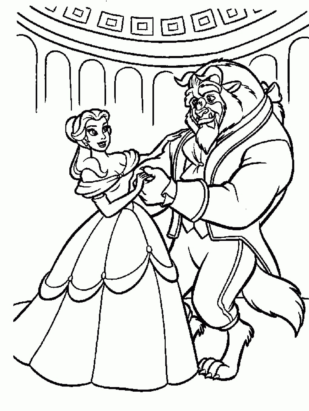 1020x1358 Beauty And The Beast Printable Coloring Pages Lovely Rose Page