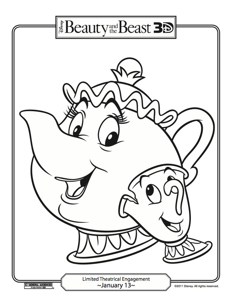 Disney Beauty And The Beast Coloring Pages 765x986 Disney Beauty And The Beast Coloring Pages