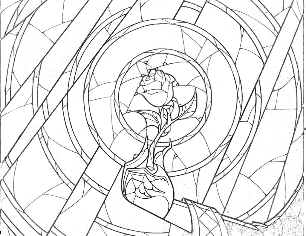 Stained Glass Rose Coloring Page By Richard67915 Beauty And 1024x789 Stained Glass Rose Coloring Page By Richard67915 Beauty And