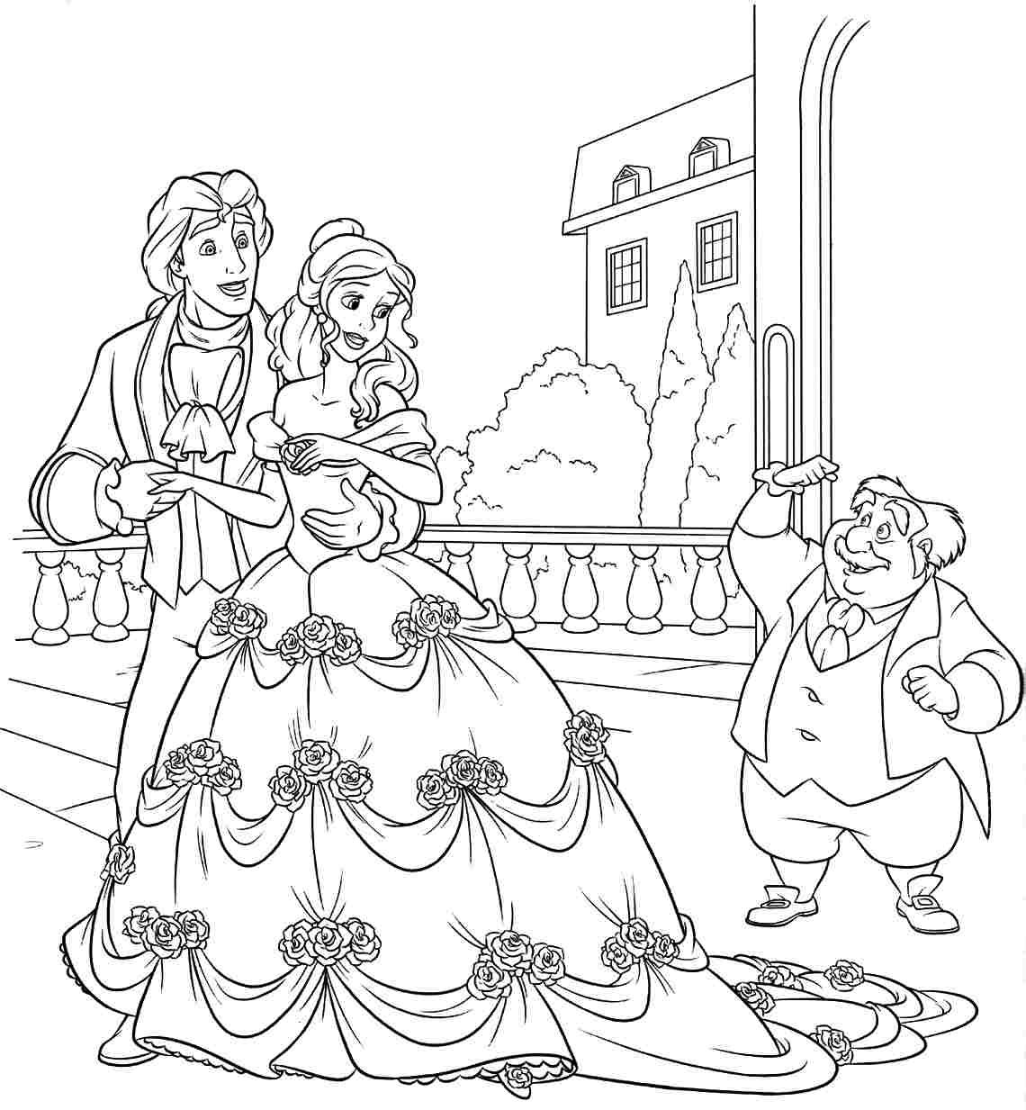 Beauty And The Beast Coloring Pages 1140x1233 Beauty And The Beast Coloring Pages