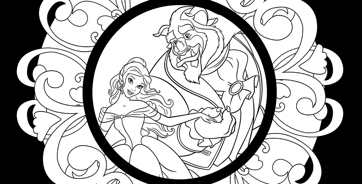 Beauty And The Beast Coloring Pages 1180x600 Beauty And The Beast Coloring Pages