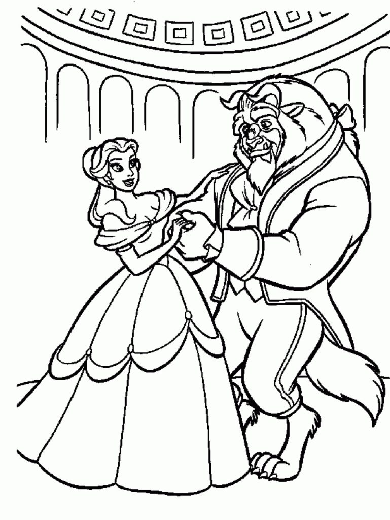 Beauty And The Beast Coloring Pages 4 769x1024 Beauty And The Beast Coloring Pages 4
