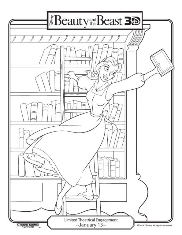 Beauty And The Beast Coloring Pages Belle Belle Touches Beast 595x768 Beauty And The Beast Coloring Pages Belle Belle Touches Beast