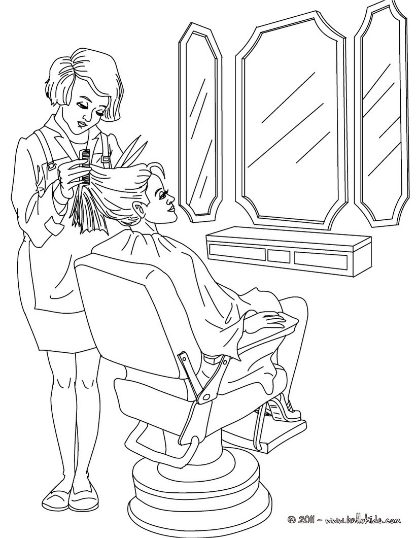 820x1060 Hair Salon Coloring Pages Go Green And Color This Hairdresser Page