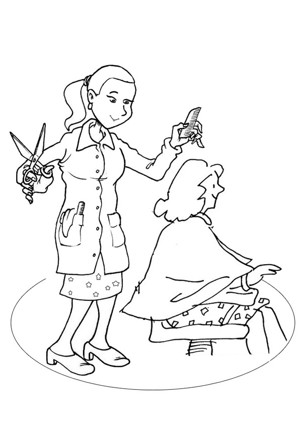 Salon Coloring Page Coloring Pages