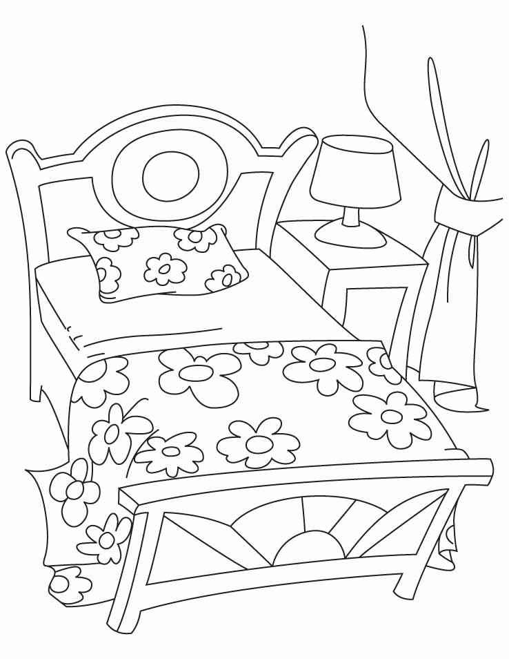 Bed Coloring Page at GetColorings.com | Free printable colorings pages ...