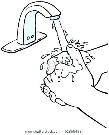 380x470 Bedtime Coloring Pages Hand Washing Coloring Page Hand Washing